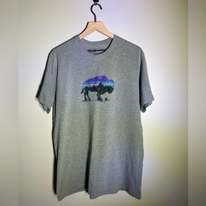 Patagonia Grey Buffalo Responsibili-tee - Size XL - Recylced Clothing